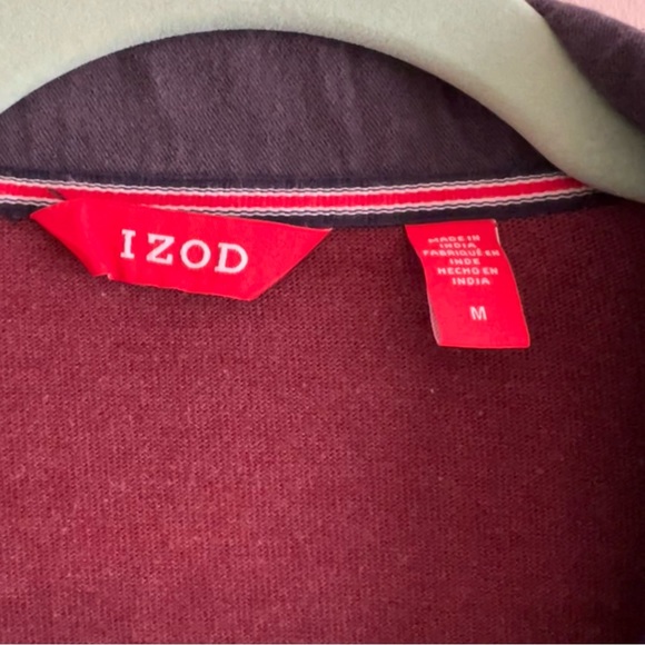 Men’s Izod Quarter Zip Red Sweater Size M - Picture 3 of 7